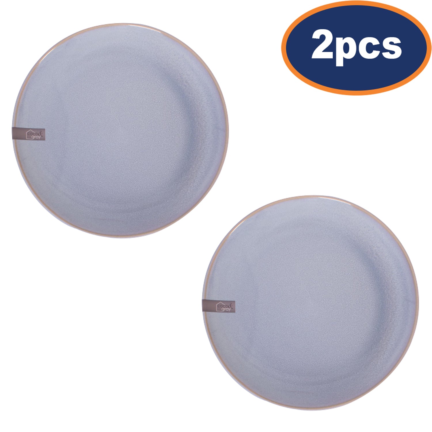 2Pcs Stoneware Dinner Plate