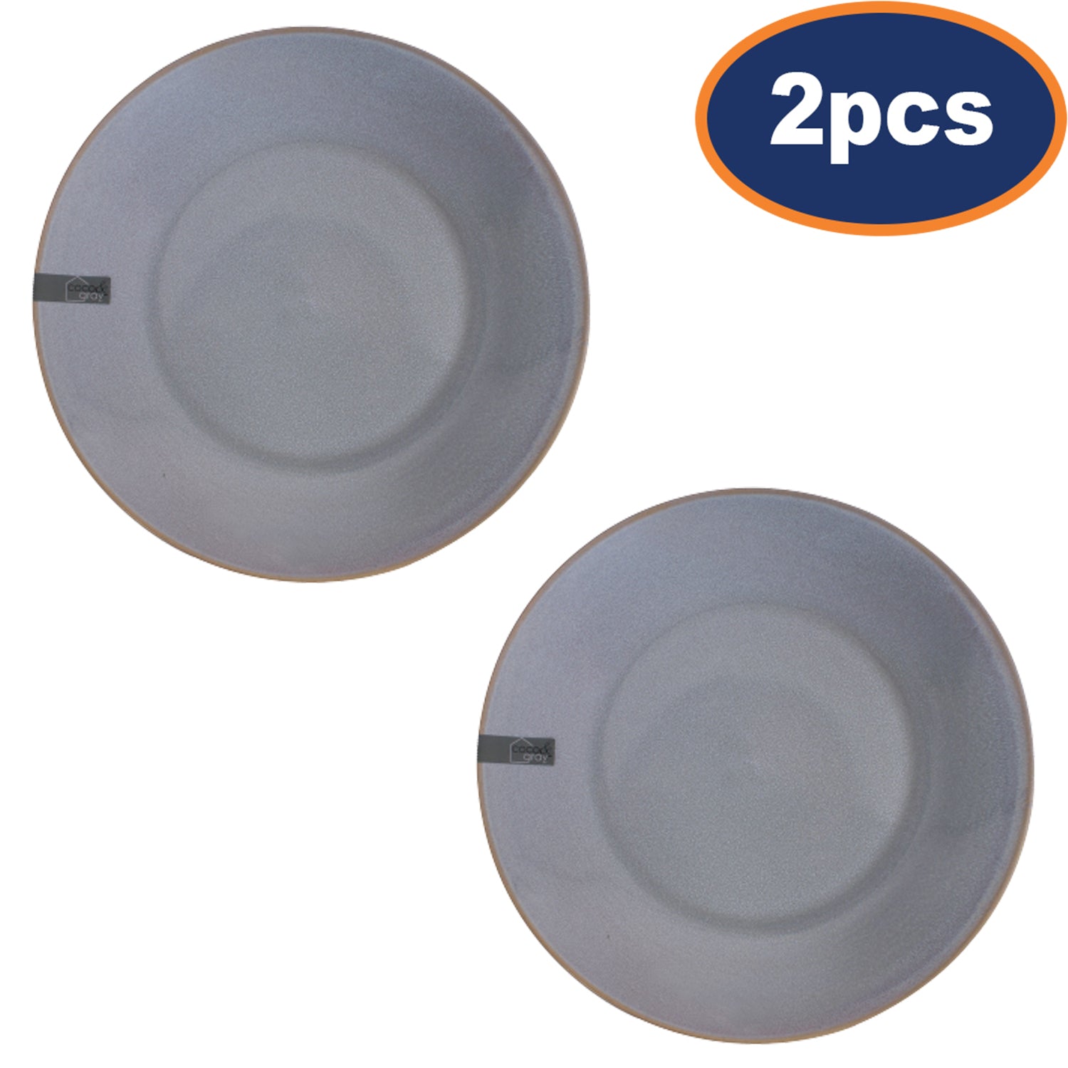 2Pcs Stoneware Round Side Plate