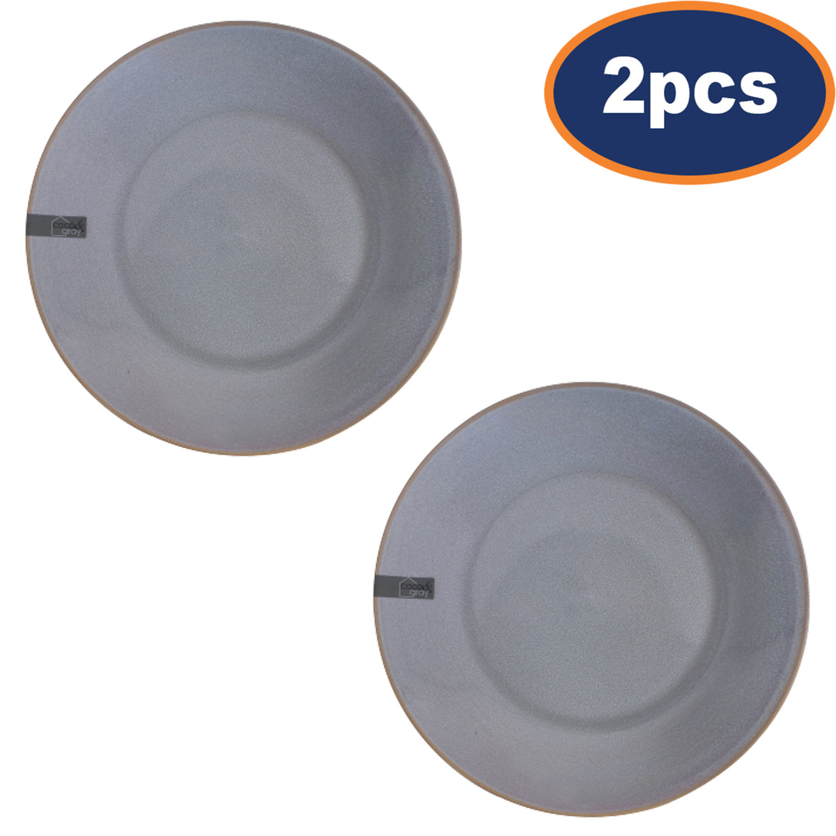 2Pcs Stoneware Round Side Plate