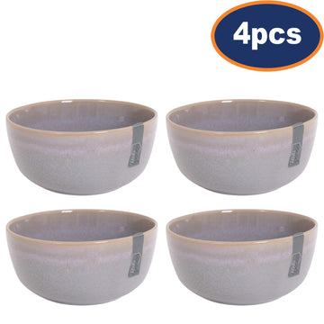 4pcs Grey Reactive Glazed Gradient Serving Bowl