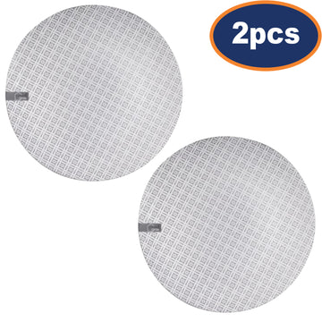 2Pcs Stoneware Grey Geometric Dinner Plate