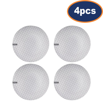 4Pcs Stoneware Geometric Grey Dinner Plates