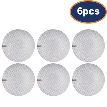 6Pcs Stoneware Grey Geometric Dinner Plates