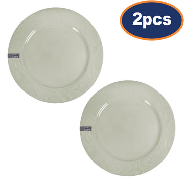 2Pcs Stoneware Green Leaf Side Plates