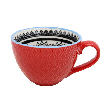 Red Coffee Cup Bone China