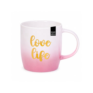 350ml New Fine China Lustre Effect Gold Foil Love Life Mug