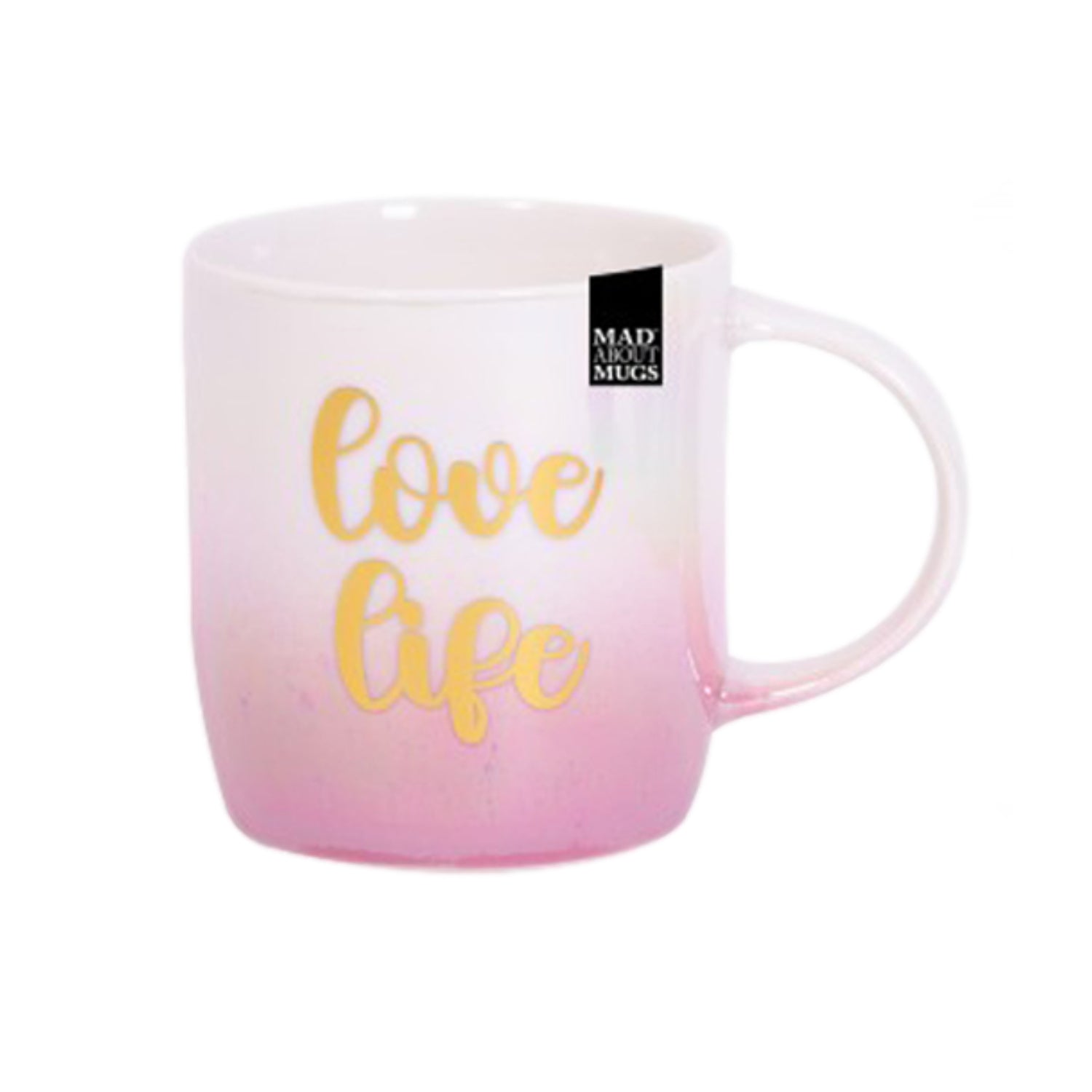 350ml New Fine China Lustre Effect Gold Foil Love Life Mug