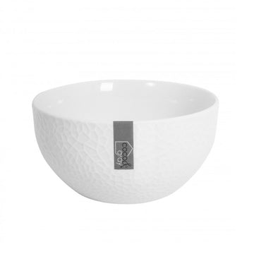 Porcelain Serving Bowl with White Rim