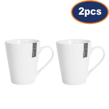 2Pcs Porcelain Coffee Mug with White Rim