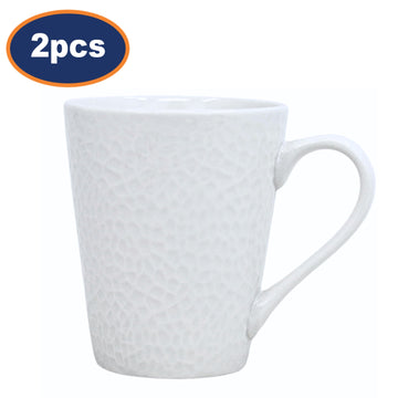 2Pcs Porcelain Coffee Mug with White Rim