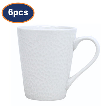 6Pcs Porcelain Coffee Mug with White Rim