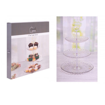 3 Tier Plastic Cake Cupcake Stand