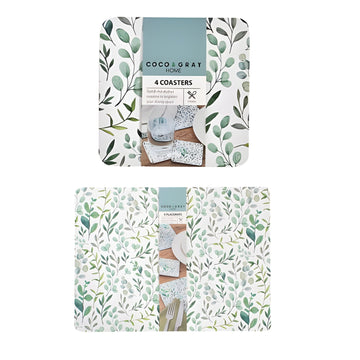 Eucalyptus 4 Placemats & 4 Coasters Set by Coco & Gray