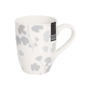 4Pcs  320ml Mad About Mugs Floral Ceramic Coffee Mug Set