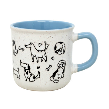 270ml Dog Blue Stoneware Coffee Mug