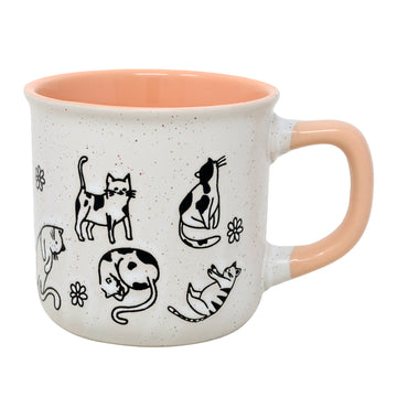 270ml Cat Pink Stoneware Coffee Mug