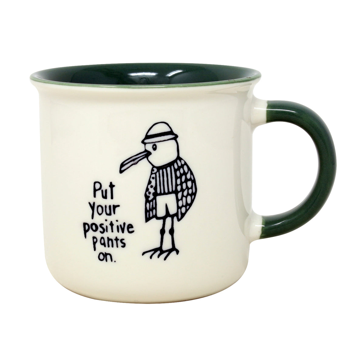370ml Bird Design New China Green Coffee Mug