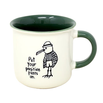3Pcs 370ml Bird Design New China Green Coffee Mug