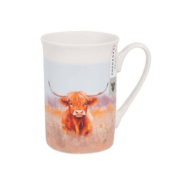 6Pcs 280ml Highland Cow Coffee Mug Set