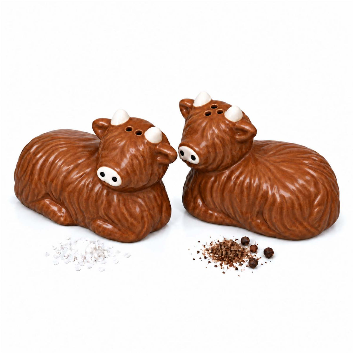 Highland Cow Ceramic Salt & Pepper Shaker Set