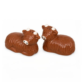 Highland Cow Ceramic Salt & Pepper Shaker Set