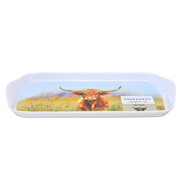 26cm Highland Cow Melamine Tea Tray