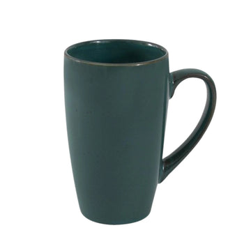 Large Reactive Glaze Stoneware Mug 600ml | Green Latte Coffee Cup