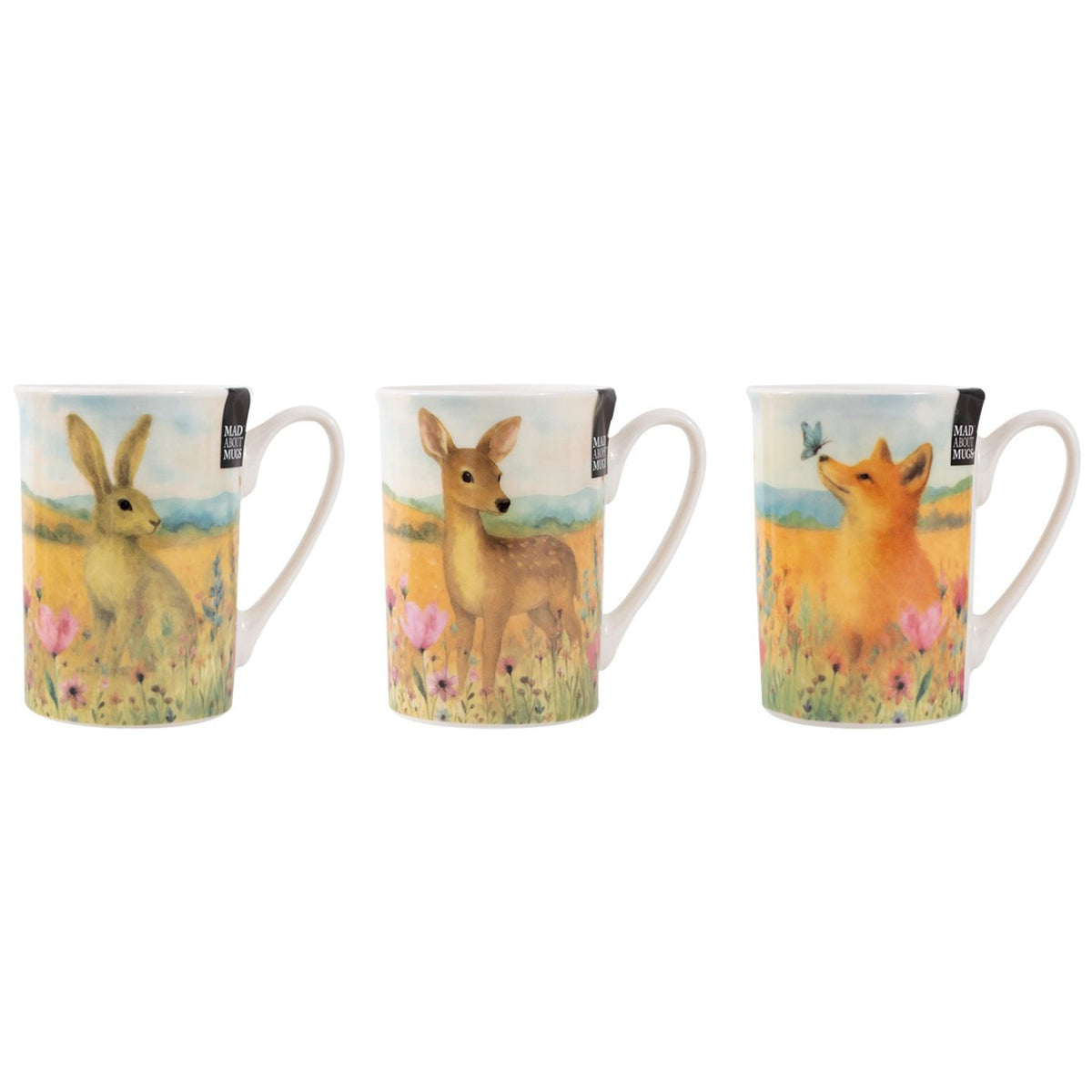 3Pcs 270ml New China Woodland Wildflower Coffee Mug Set