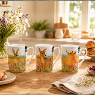 6Pcs New China Woodland Wildflower Coffee Mug Set