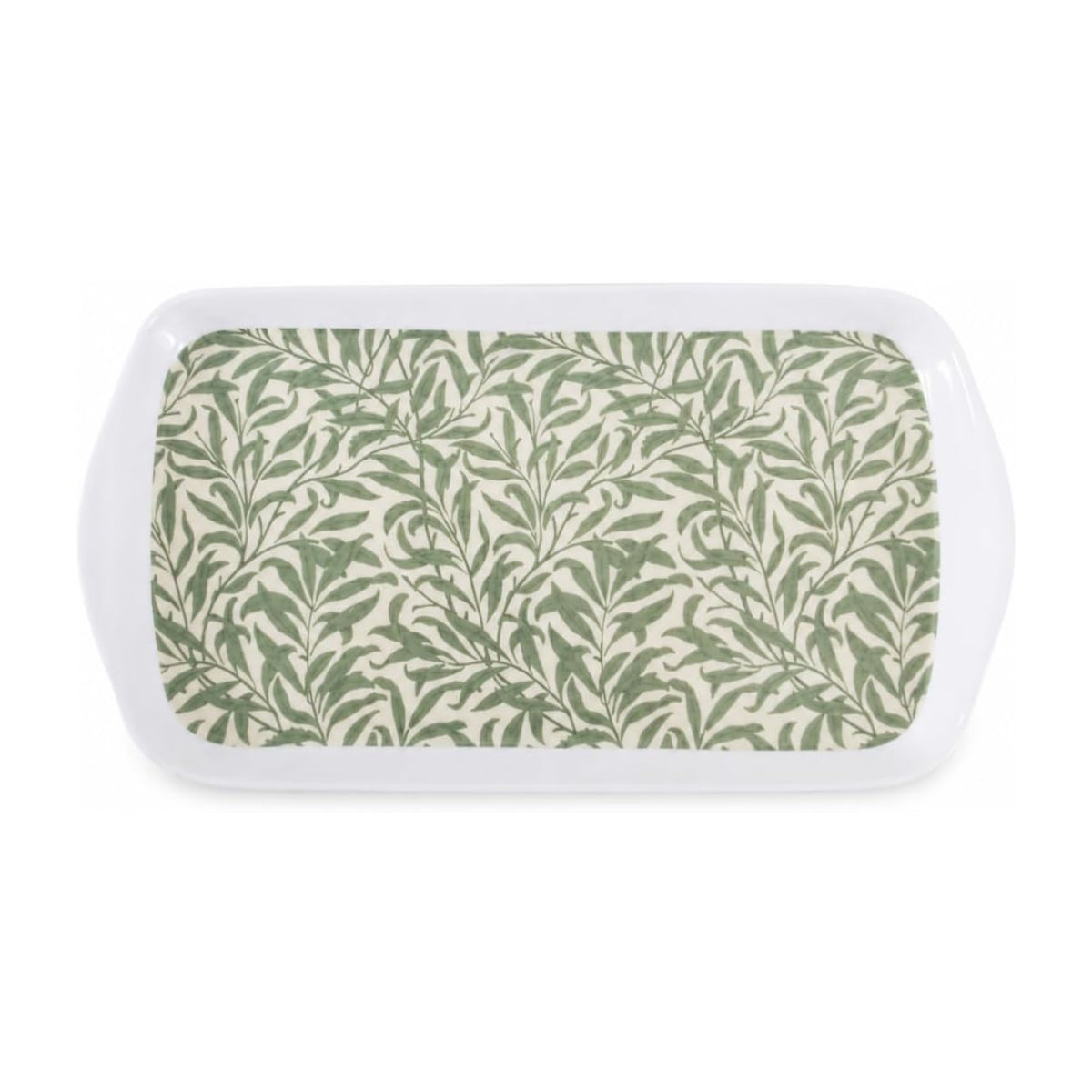 Wild Leaves Melamine Serving Tray w/ Handles 26cm Tea Tray