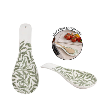 Ceramic Wild Leaves Spoon Rest