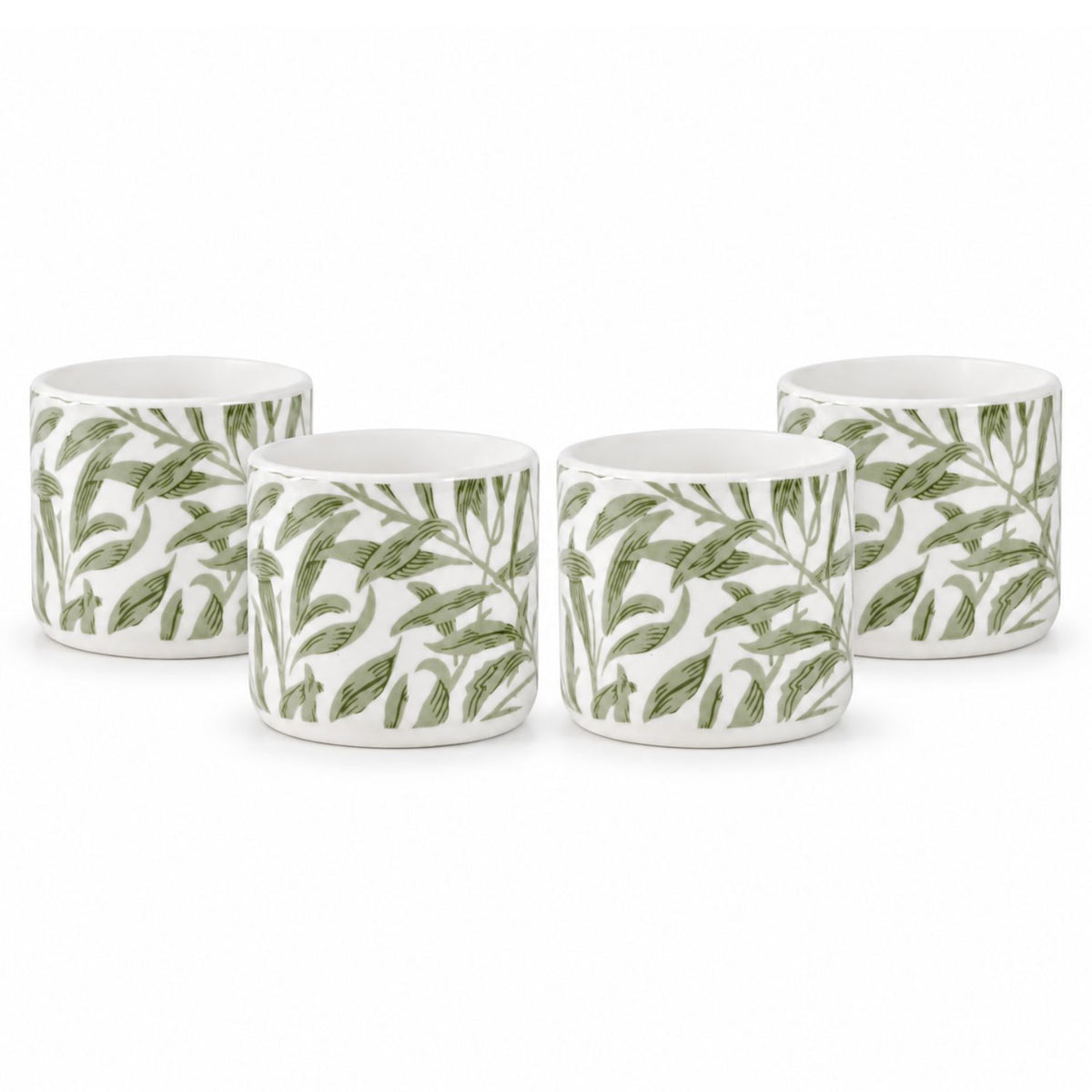 6Pcs Wild Leaves Botanical Dolomite Egg Cups Set
