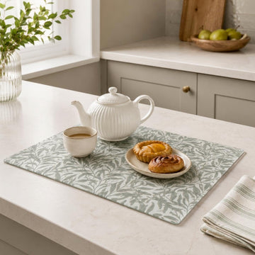 Wild Leaves Tempered Glass 37x27cm Worktop Saver
