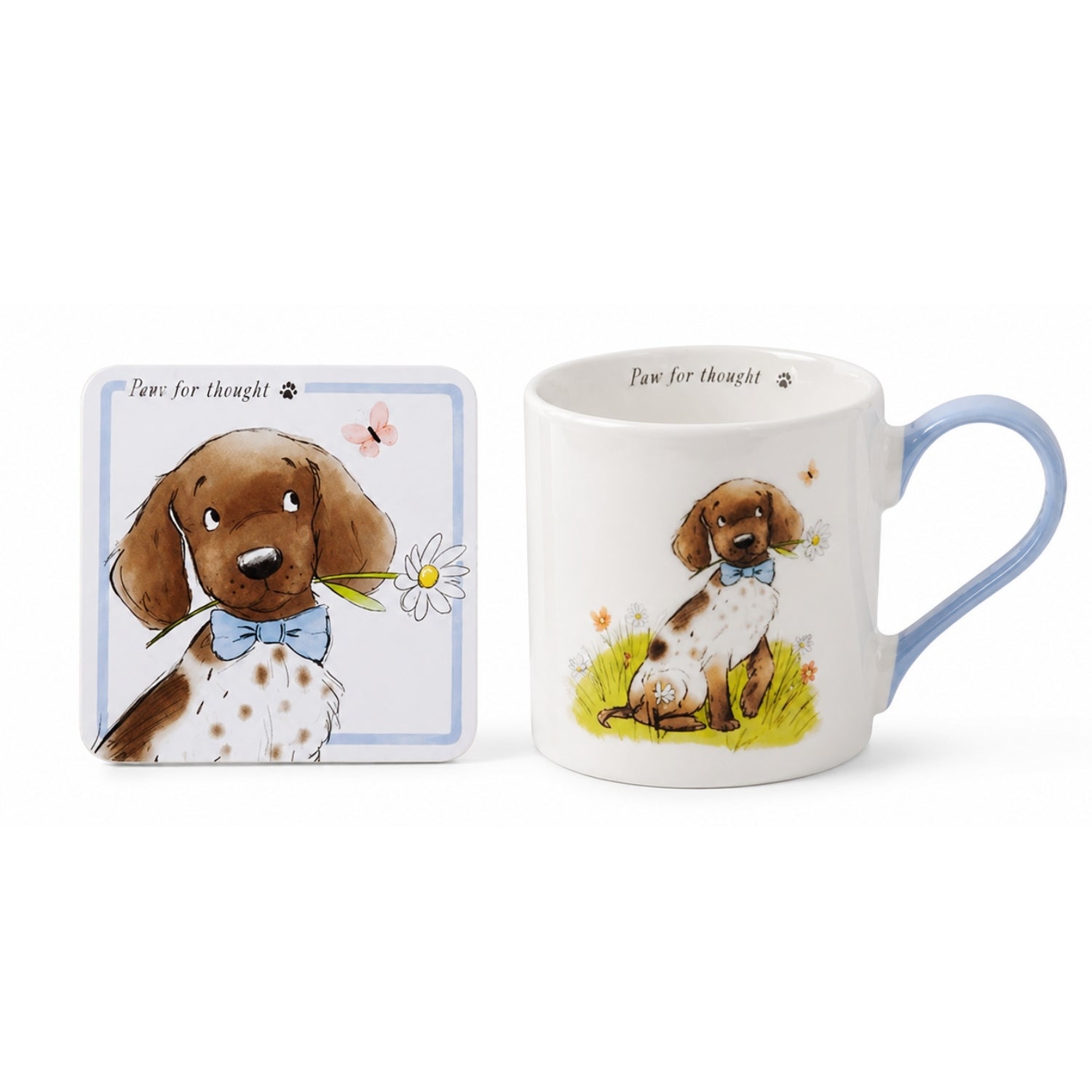 Spaniel Mug & Coaster Gift Set 390ml New China Dog Lover Gift