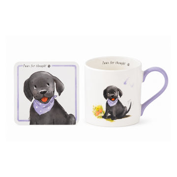Labrador Mug & Coaster Gift Set 390ml New China Dog Lover Gift