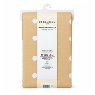 Dotty Wipe Clean Polka Dot 132x178cm Table Cloth