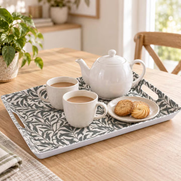 Wild Leaves Melamine Rectangular Serving Tray