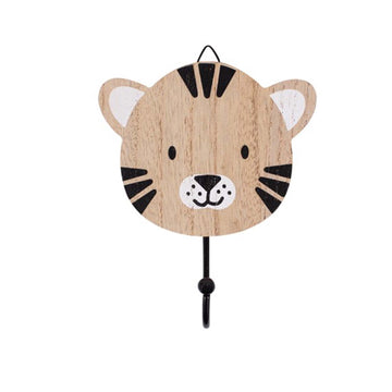 Tiger Design Decorative Wooden Wall Hook