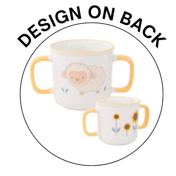 2Pcs 190ml Pig Design Yellow Double Handled Sippy Cup