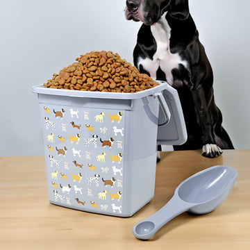 2pc Large Plastic 6L Pet Food Storage With Spoon