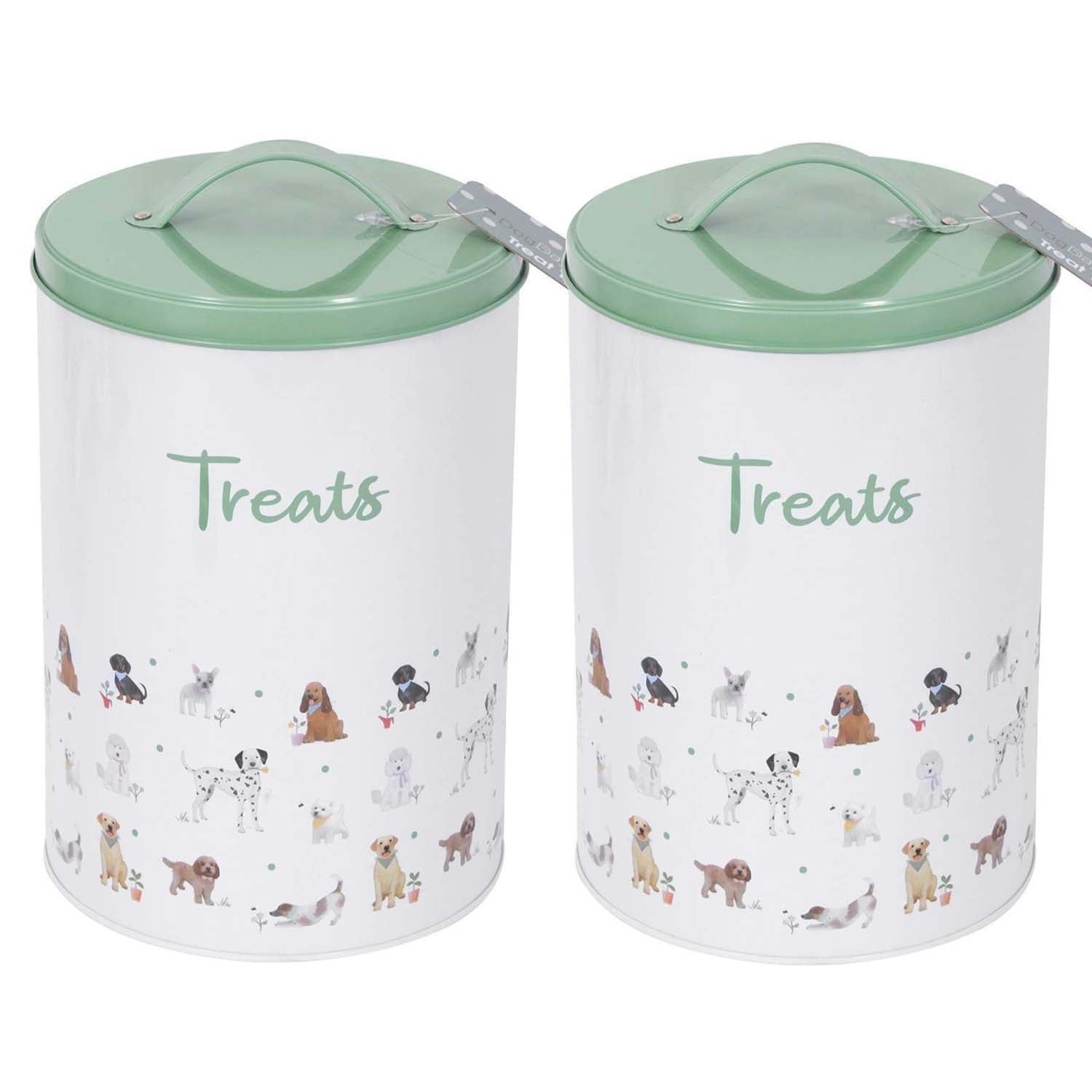 13x19cm Tin Pet Treat Canister With Lid