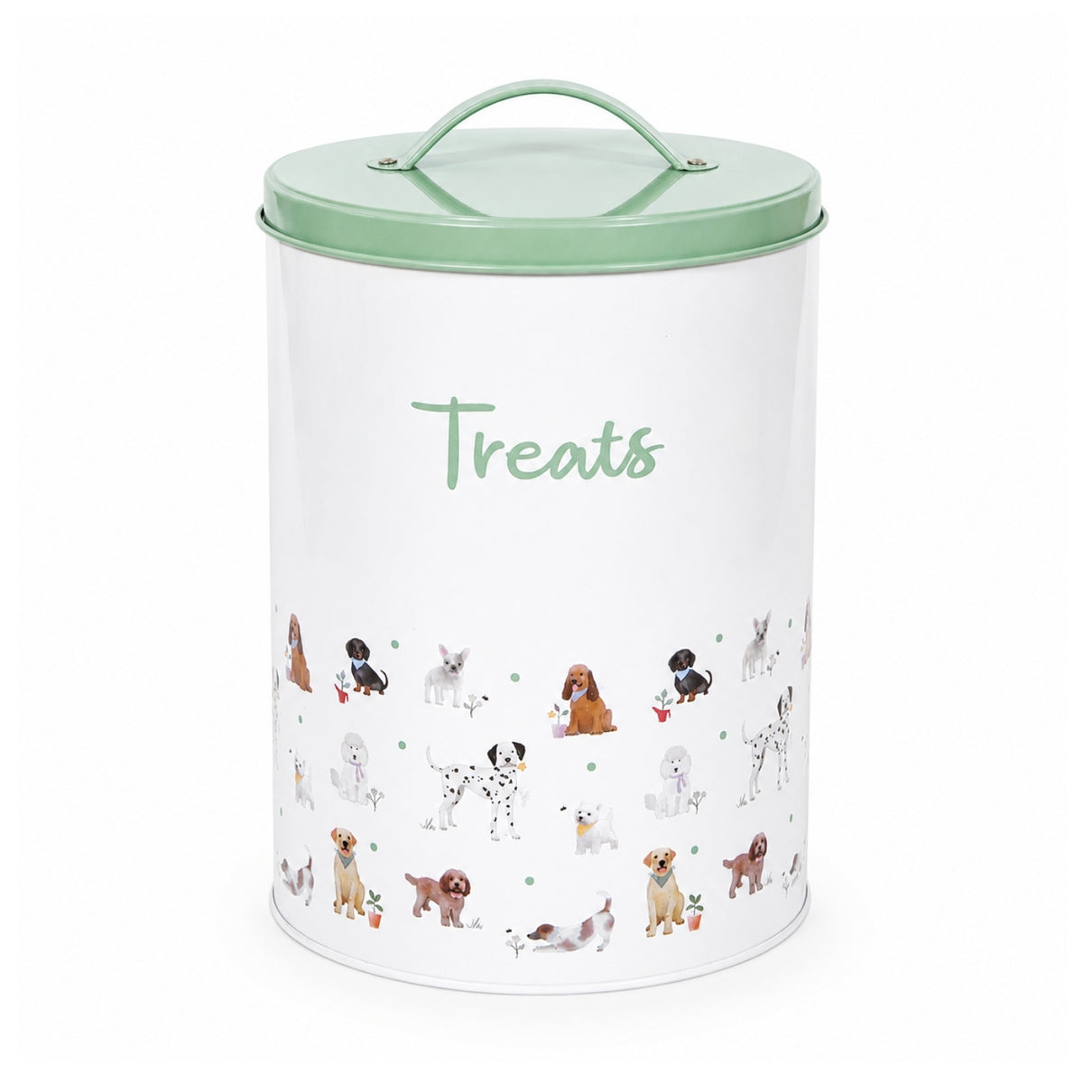 13x19cm Tin Pet Treat Canister With Lid