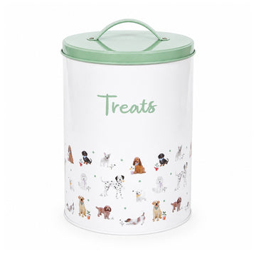 13x19cm Tin Pet Treat Canister With Lid