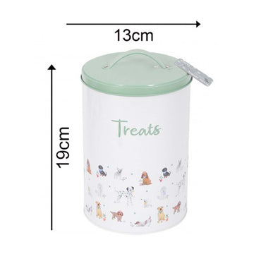 13x19cm Tin Pet Treat Canister With Lid