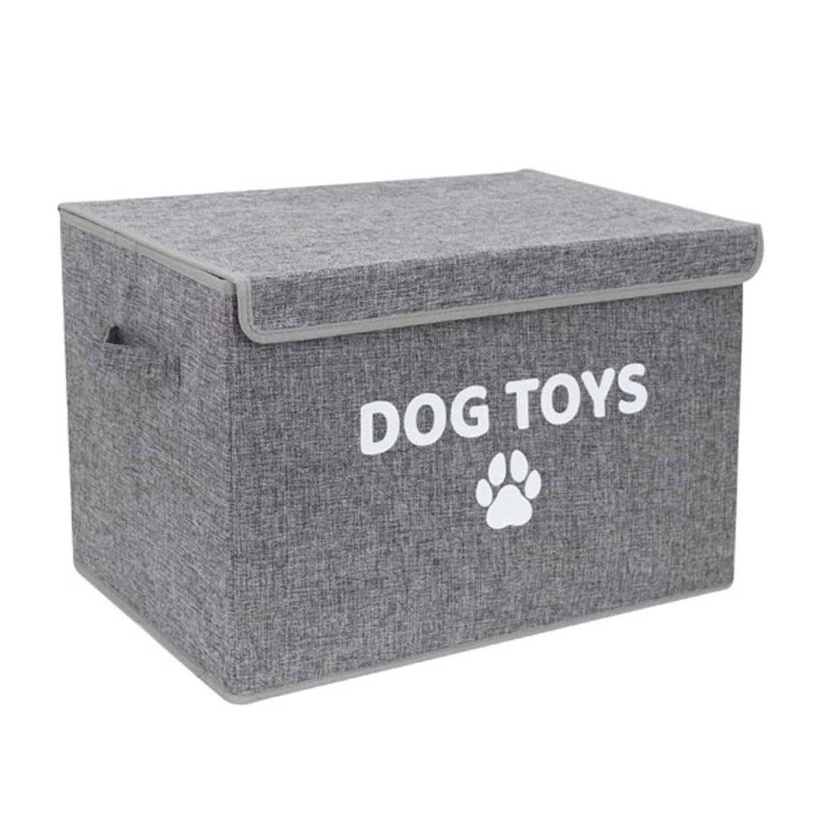 Dog Toy Box with Lid Grey