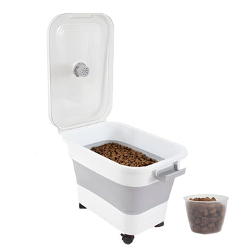 20L Grey White Collapsible Food Storage Container