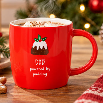 Red Pudding Design New China 350ml Christmas Dad Mug