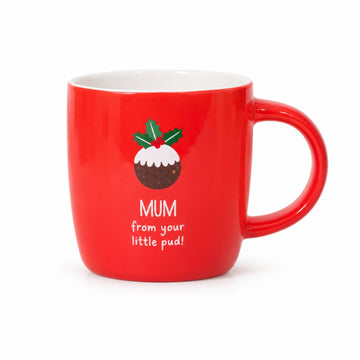 From Your Little Pud Red New China Christmas Mum Mug