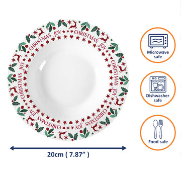 Set Of 2 Christmas Porcelain Serving Bowl