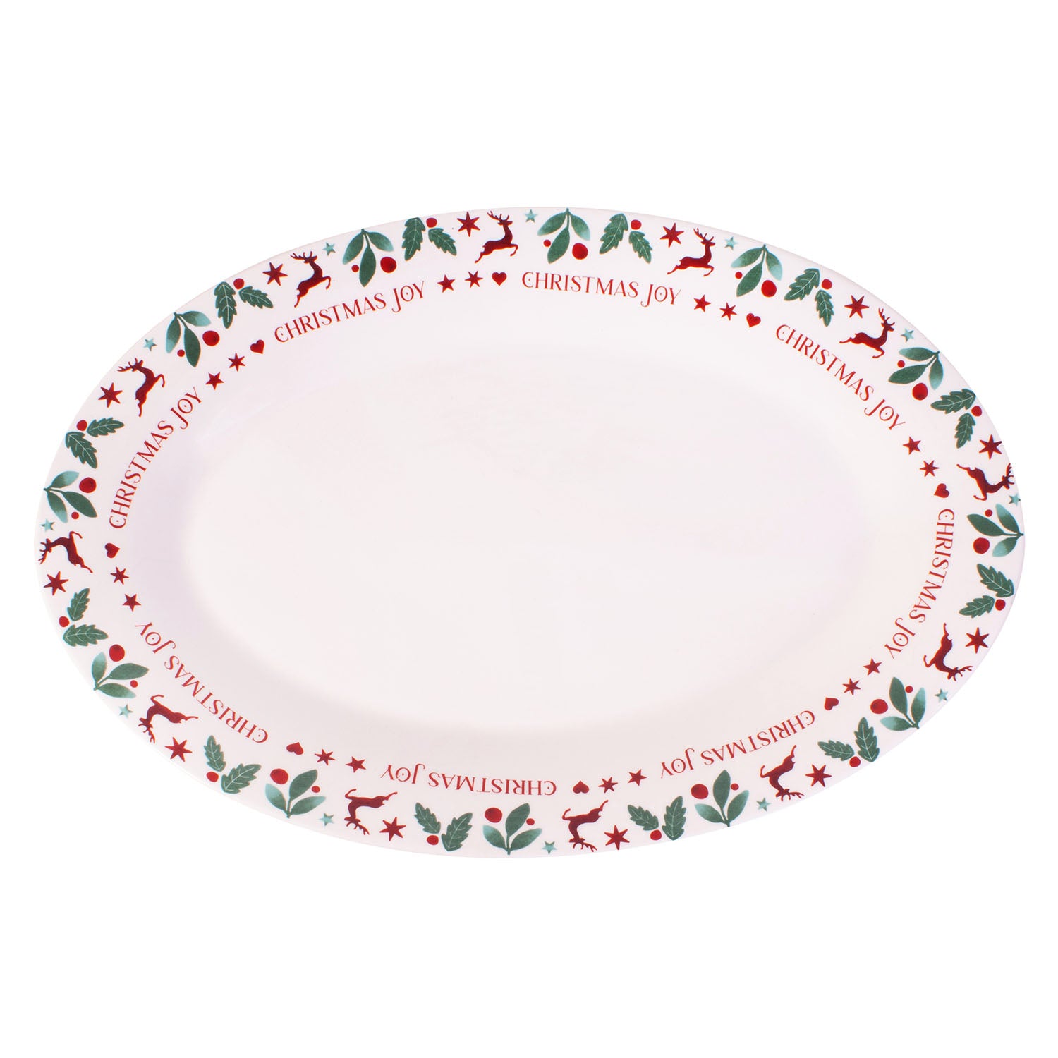 Christmas Serving Plate Porcelain